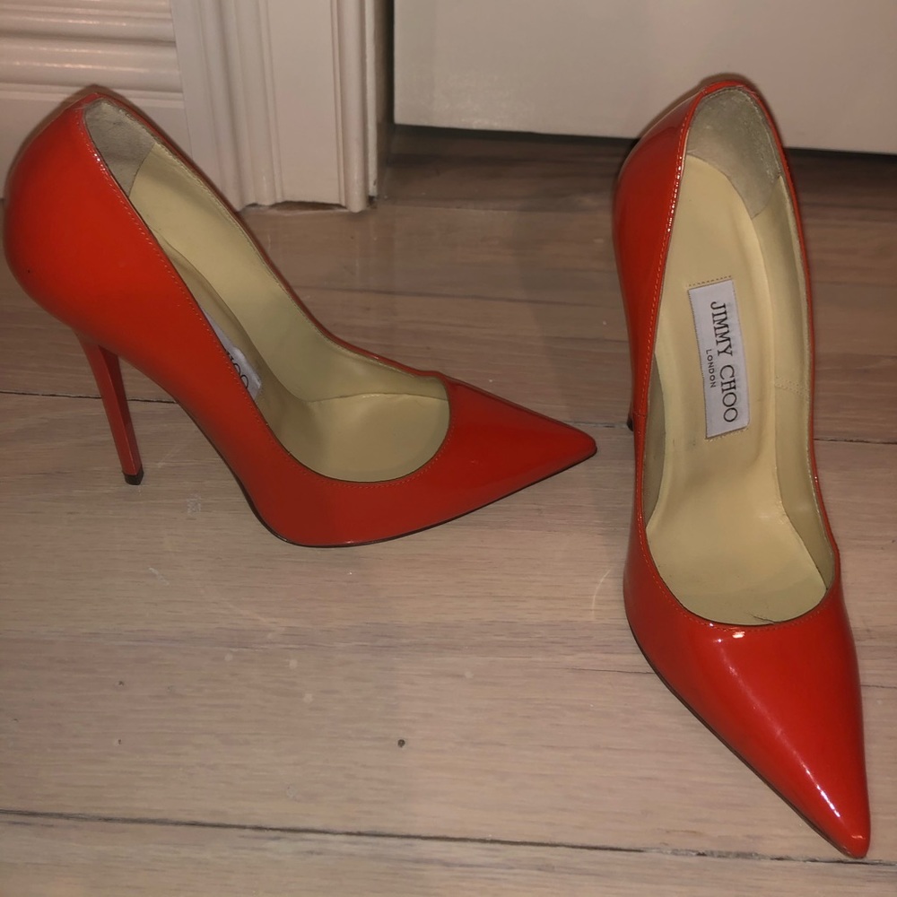 Orange-Red Jimmy Choo Pumps